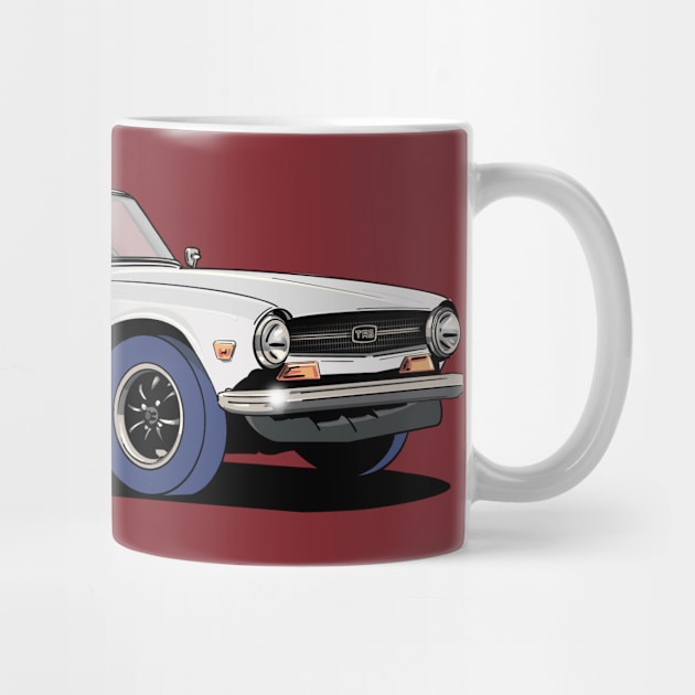 Triumph TR6 Car in white by Webazoot